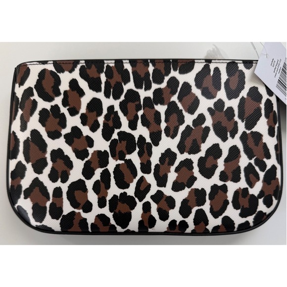 Kate Spade Madison Collection Spotted Leopard Pochette Cream Multi Shoulder Bag - Picture 2 of 7
